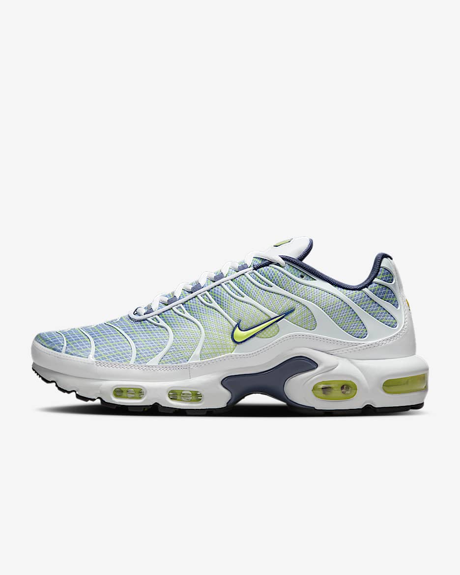 Nike air max plus lime green and blue best sale